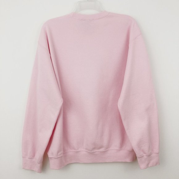 Alla Berman Miami Beach Sweatshirt Size M Pink Crewneck Rhinestone Embellished - Picture 2 of 6